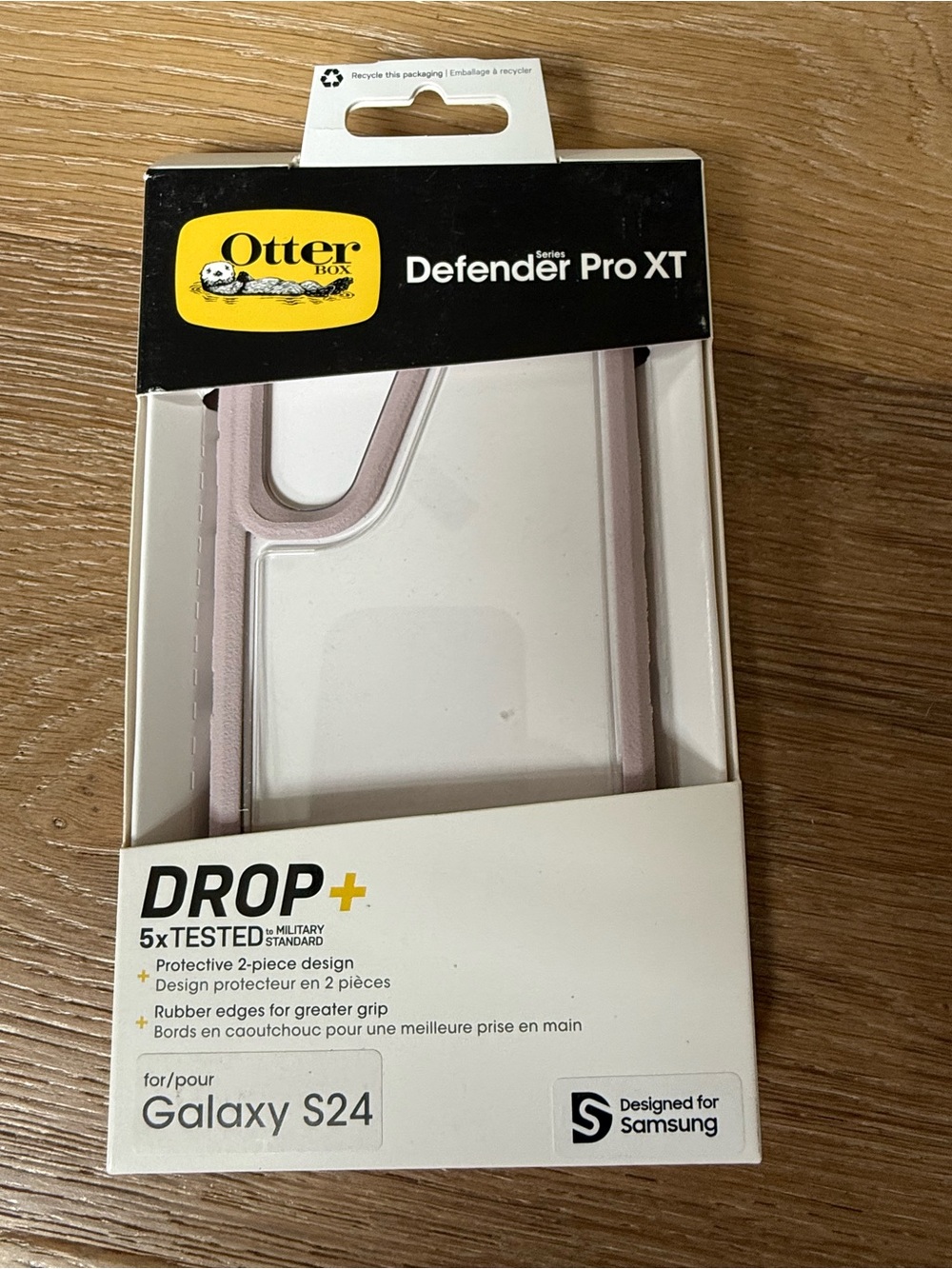 New OtterBox Defender Pro XT Case for Galaxy S24 - Rose Pink Clear